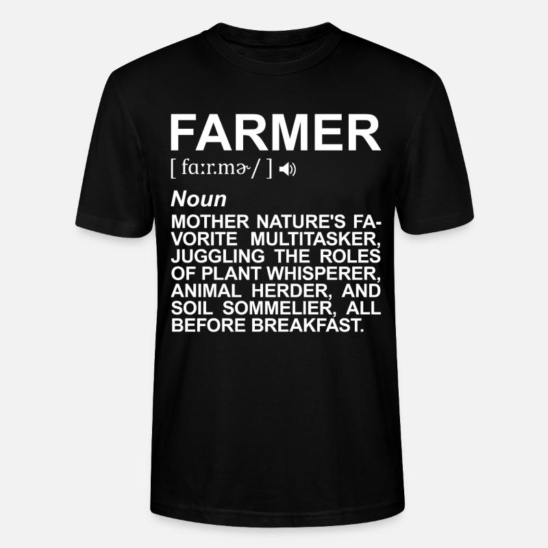 Bauer Begriffserklärung - Stanley/Stella Unisex Bio-T-Shirt CRAFTER - Schwarz