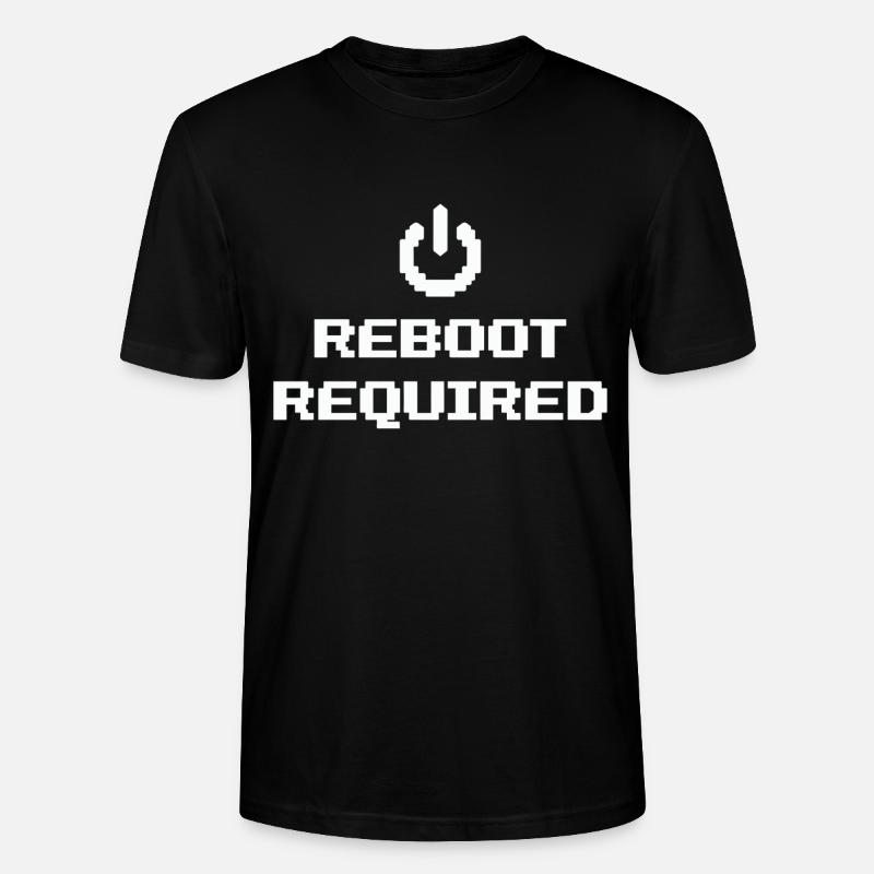 REBOOT REQUIRED Neustart Erforderlich - Stanley/Stella Unisex Bio-T-Shirt CRAFTER - Schwarz