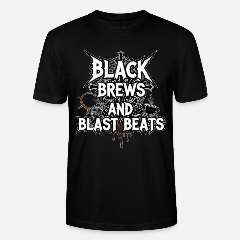 Black Brews et Blast Beats - T-shirt bio CRAFTER Stanley Stella Unisexe - noir