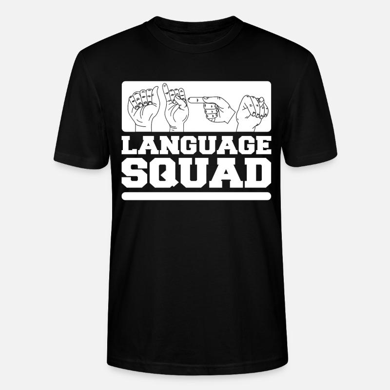 ASL Dolmetscher Gebärdensprache - Stanley/Stella Unisex Bio-T-Shirt CRAFTER - Schwarz