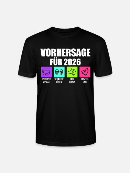 Bald Mama VORHERSAGE 2026 Lustiges - Stanley/Stella Unisex Bio-T-Shirt CRAFTER - Schwarz