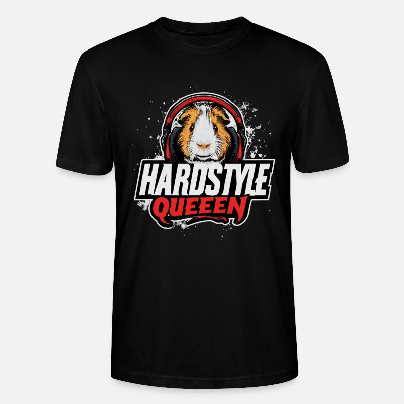Hardstyle Queen – cobaye avec casque - T-shirt bio CRAFTER Stanley Stella Unisexe - noir
