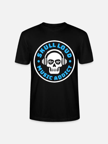 Crâne Skull Loud – Music Addict - Stanley/Stella CRAFTER Unisex Organic T-Shirt - black