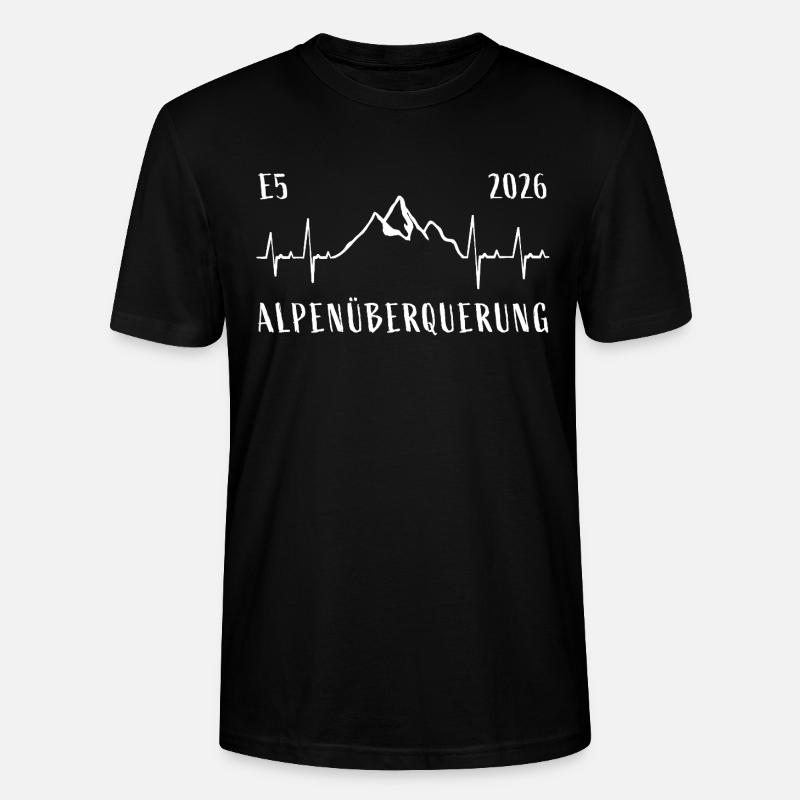 Alpenüberquerung E5 2026 - Stanley/Stella Unisex Bio-T-Shirt CRAFTER - Schwarz