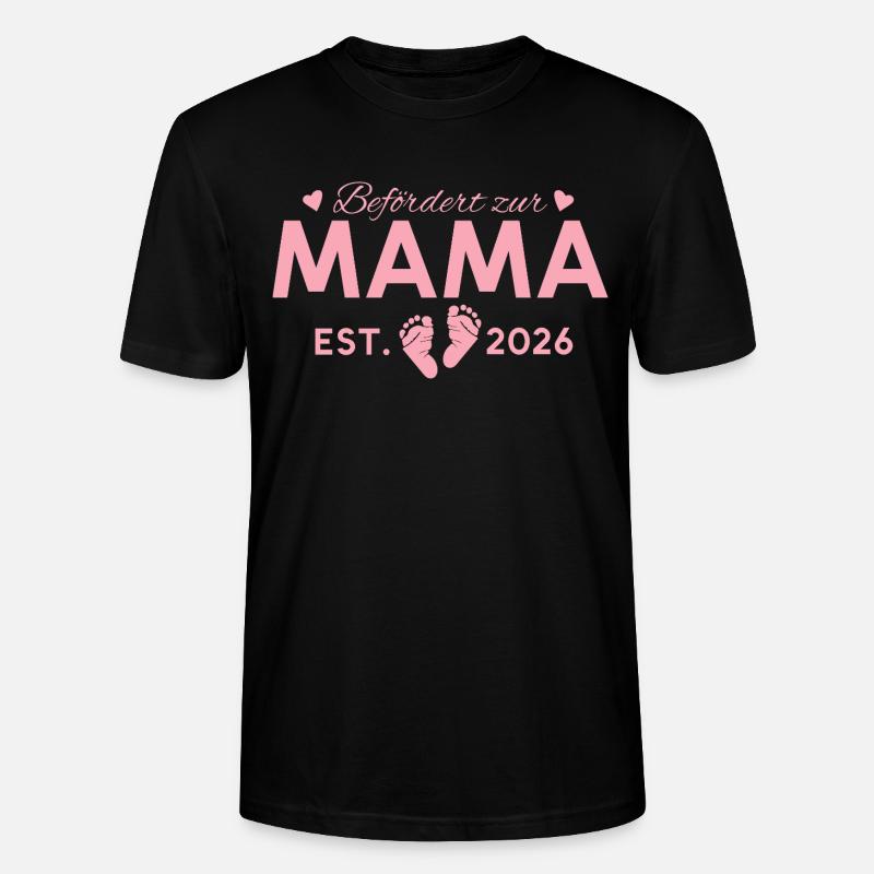 Befördert zur Mama 2026 Mutterschaft - Stanley/Stella Unisex Bio-T-Shirt CRAFTER - Schwarz