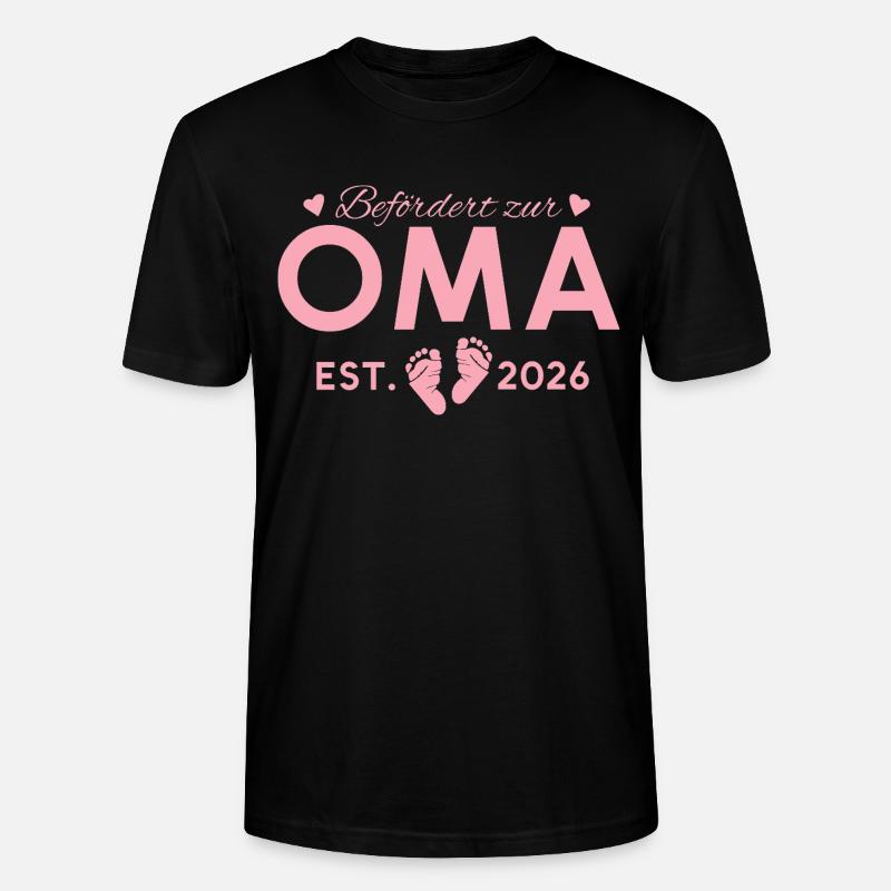 Befördert zur Oma 2026 Großmutter - Stanley/Stella Unisex Bio-T-Shirt CRAFTER - Schwarz