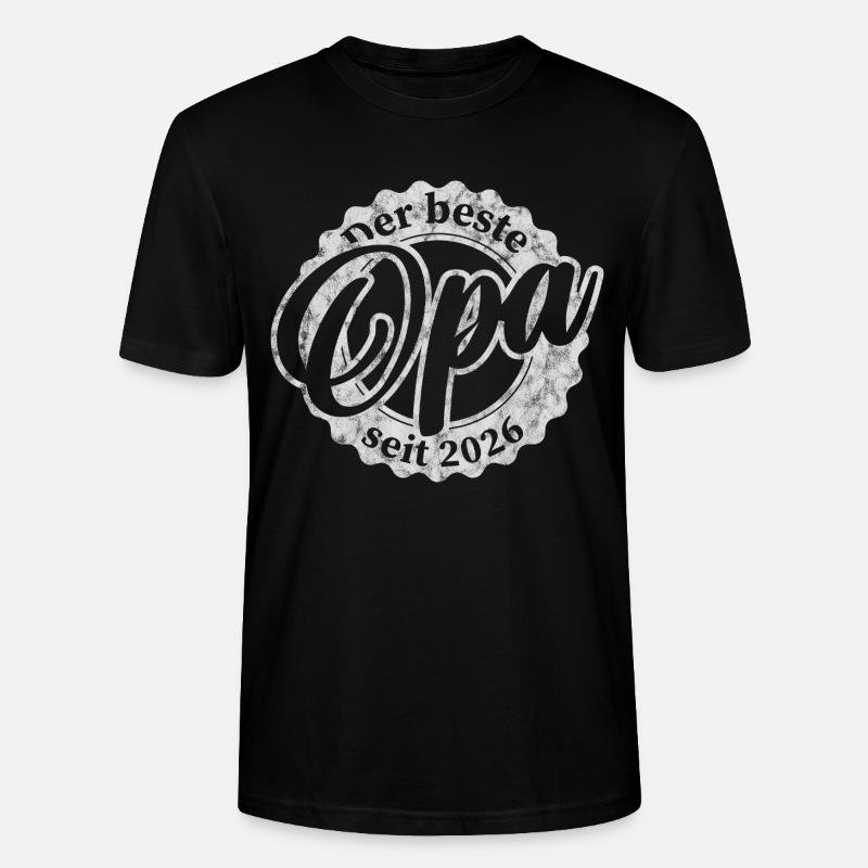 Der Beste Opa seit 2026 - Stanley/Stella Unisex Bio-T-Shirt CRAFTER - Schwarz