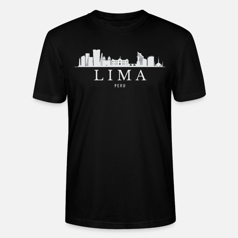 Lima Skyline, Lima Peru - Stanley/Stella Unisex Bio-T-Shirt CRAFTER - Schwarz