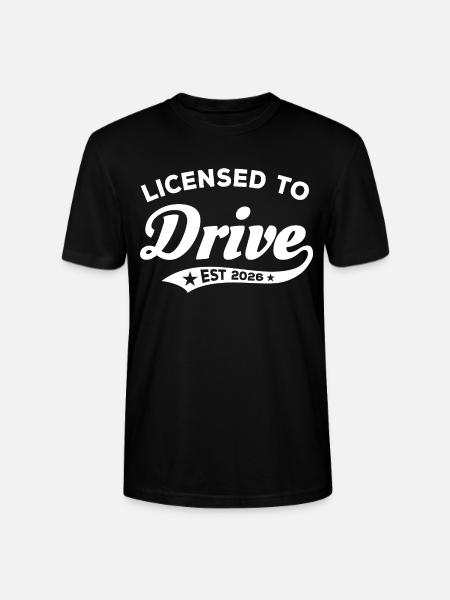 License to Drive 2026 - Driving Permit - Stanley/Stella CRAFTER Unisex Organic T-Shirt - black
