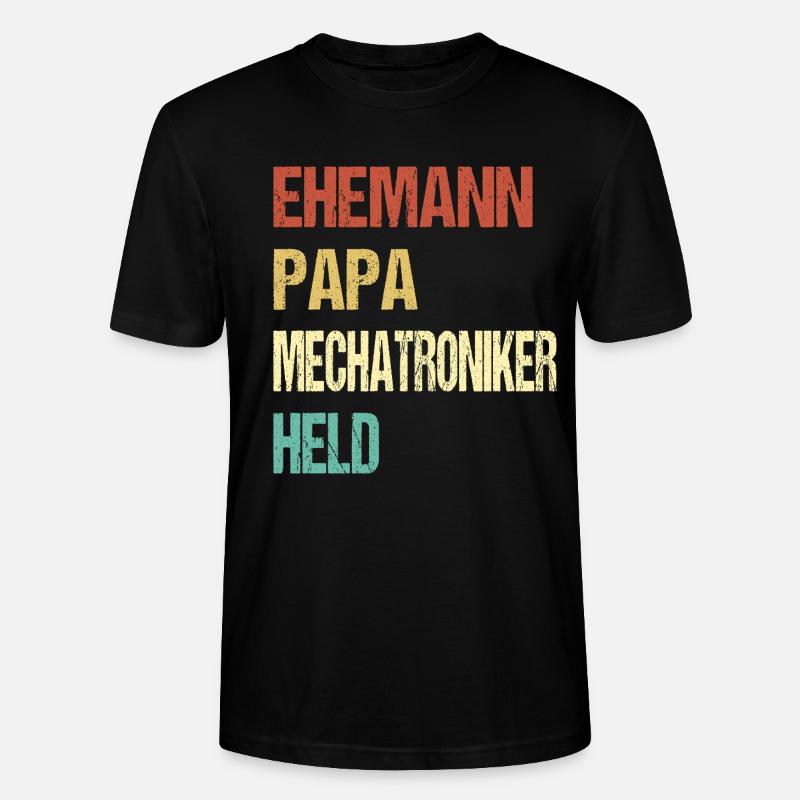 Mechatroniker Papa - Stanley/Stella Unisex Bio-T-Shirt CRAFTER - Schwarz