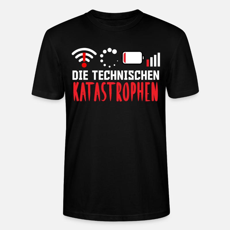 Nerd Computer THE TECHNICAL CATASTROPHES FUNNY - Stanley/Stella CRAFTER Unisex Organic T-Shirt - black