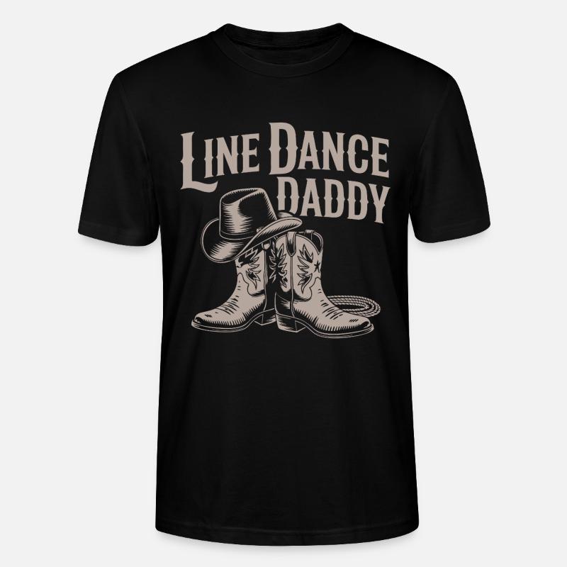 Line Dance Daddy Cowboy Boots - Stanley/Stella Unisex Bio-T-Shirt CRAFTER - Schwarz