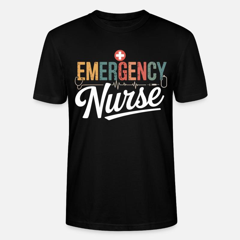 Conception d’urgence pour infirmières d’urgence - T-shirt bio CRAFTER Stanley Stella Unisexe - noir