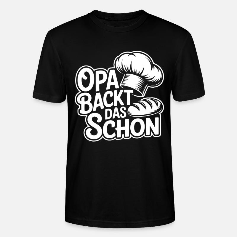 Opa backt das schon - Stanley/Stella Unisex Bio-T-Shirt CRAFTER - Schwarz