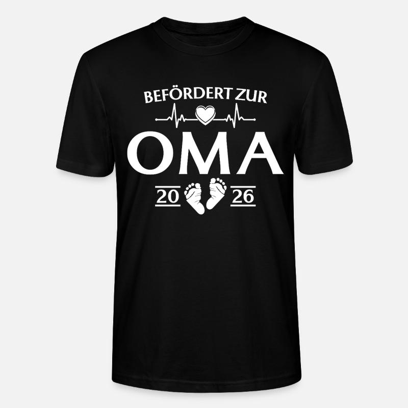 Großmutter 2026 - Befördert zur Oma - Stanley/Stella Unisex Bio-T-Shirt CRAFTER - Schwarz