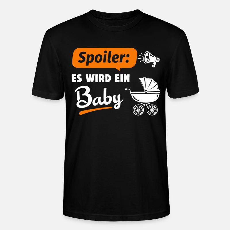 Spoiler: Es wird ein Baby - Stanley/Stella Unisex Bio-T-Shirt CRAFTER - Schwarz