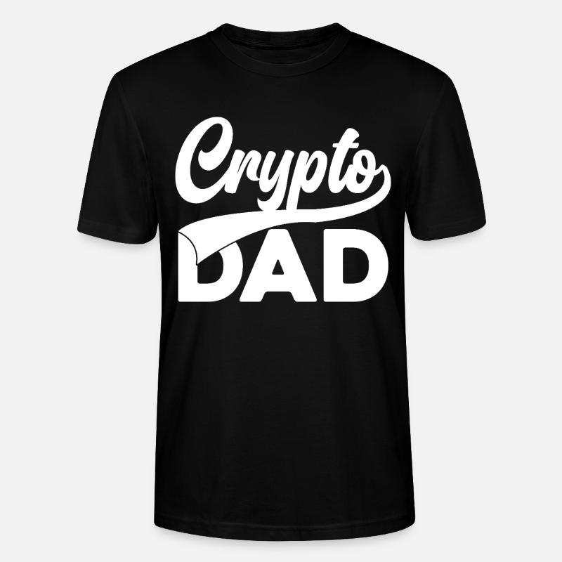 Crypto Dad Script Logo - T-shirt bio CRAFTER Stanley Stella Unisexe - noir