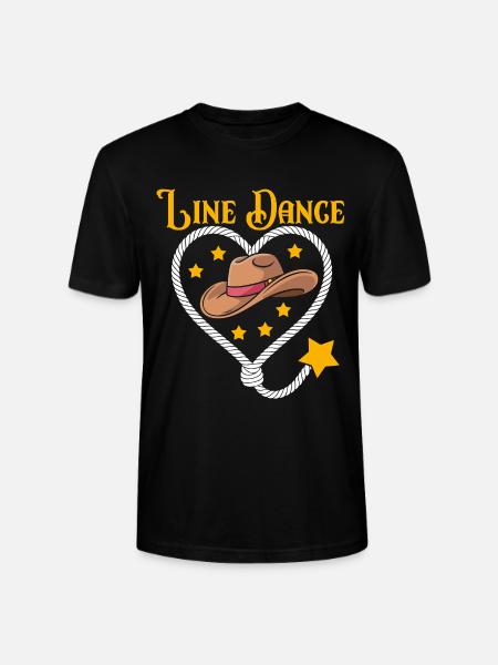 Line Dance Heart Hat - Stanley/Stella CRAFTER Unisex Organic T-Shirt - black