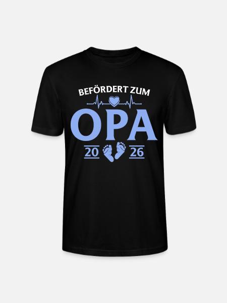 Befördert zum Opa 2026 Großvater - Stanley/Stella Unisex Bio-T-Shirt CRAFTER - Schwarz