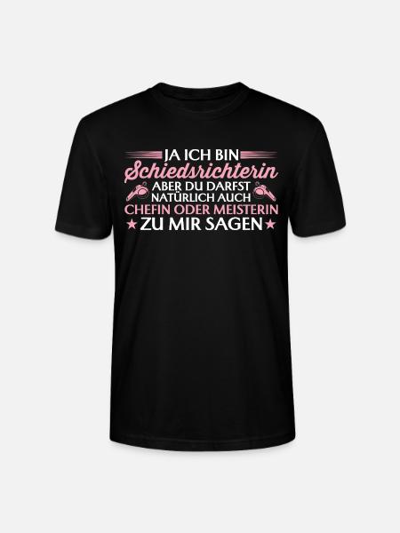 Schiedsrichterin Chefin oder Meisterin - Schiri - Stanley/Stella Unisex Bio-T-Shirt CRAFTER - Schwarz