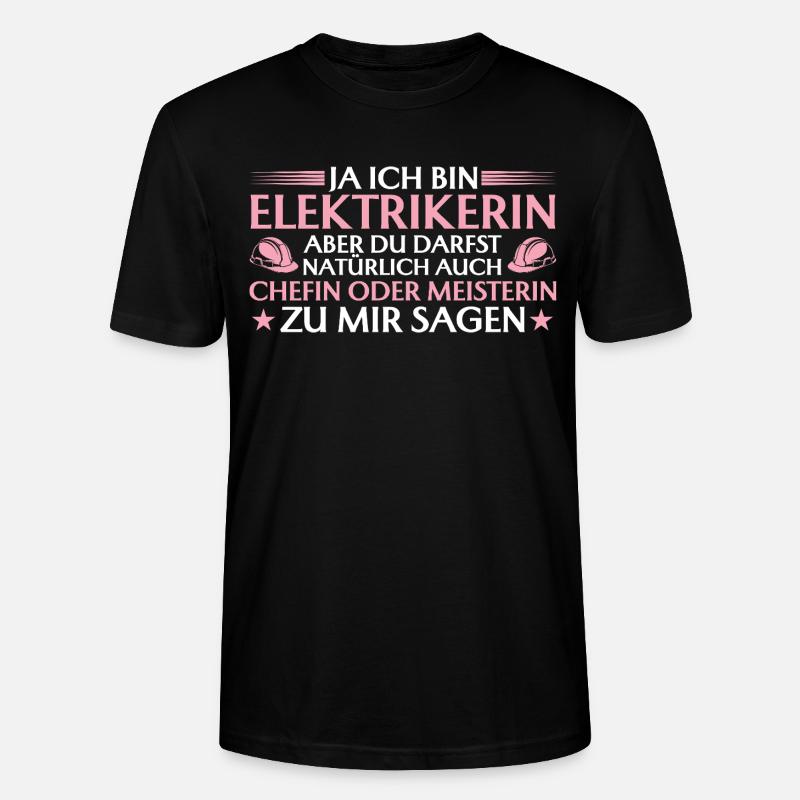 Elekterikerin Chefin oder Meisterin - Handwerkerin - Stanley/Stella Unisex Bio-T-Shirt CRAFTER - Schwarz