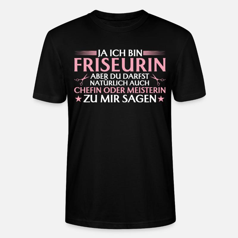 Friseurin Chefin oder Meisterin - Stanley/Stella Unisex Bio-T-Shirt CRAFTER - Schwarz