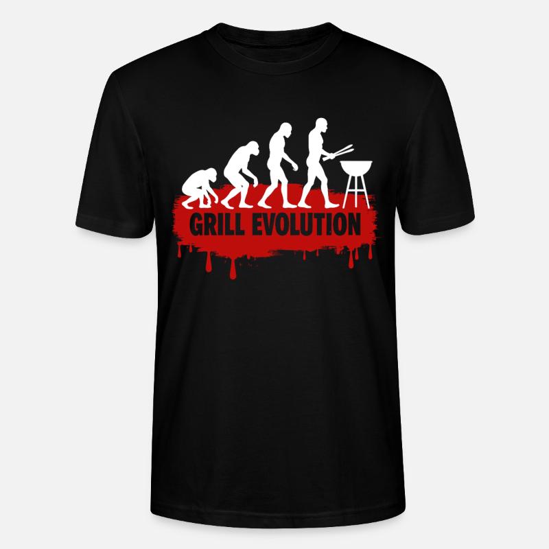 Grill Evolution Lustiger Grillmeister Spruch - Stanley/Stella Unisex Bio-T-Shirt CRAFTER - Schwarz