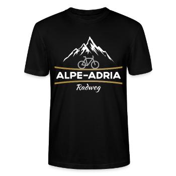 Alpe-Adria Fahrrad - Stanley/Stella Unisex Bio-T-Shirt CRAFTER - Schwarz - Vorne - Alina (178cm) & Michal (187cm)