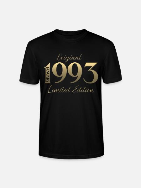 33rd Birthday Original January 1993 - Stanley/Stella CRAFTER Unisex Organic T-Shirt - black