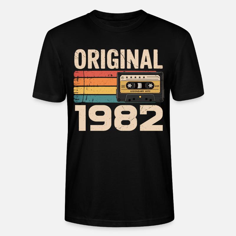 Originales 1982er Retro-Jubiläum 1982 - Stanley/Stella Unisex Bio-T-Shirt CRAFTER - Schwarz