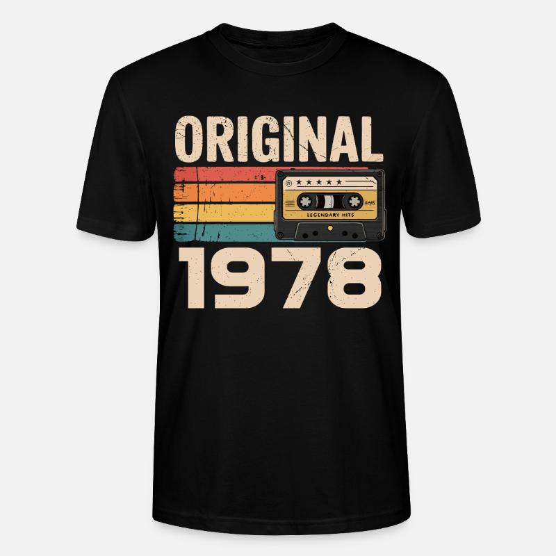 Originales 1978er Retro-Jubiläum 1978 - Stanley/Stella Unisex Bio-T-Shirt CRAFTER - Schwarz