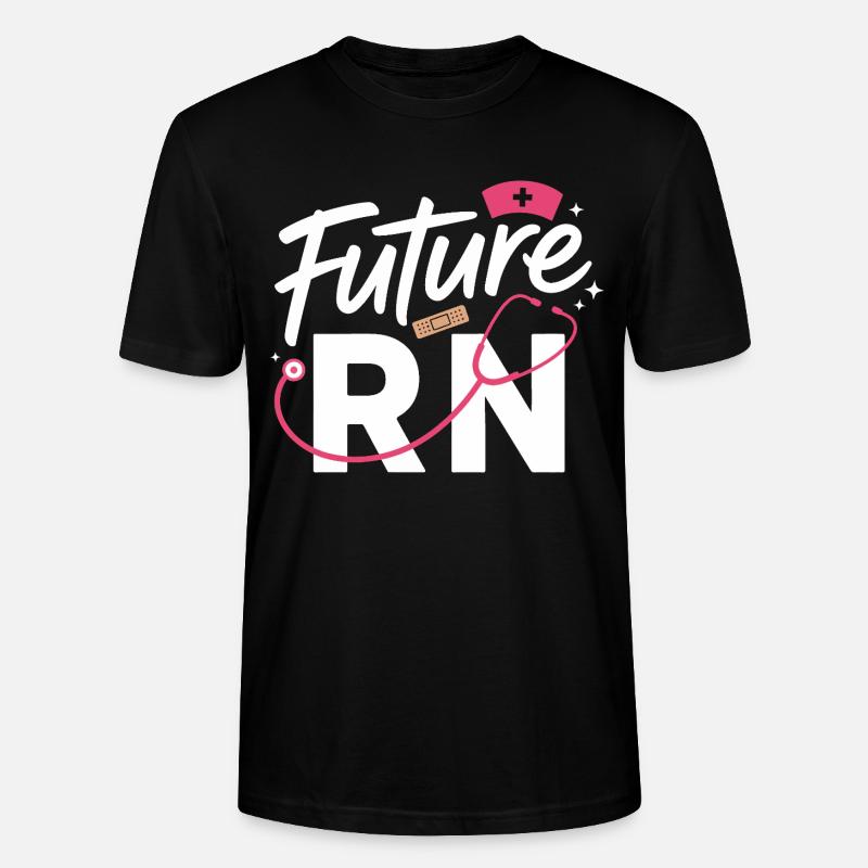 Future RN Stethoskop & Klinik - Stanley/Stella Unisex Bio-T-Shirt CRAFTER - Schwarz