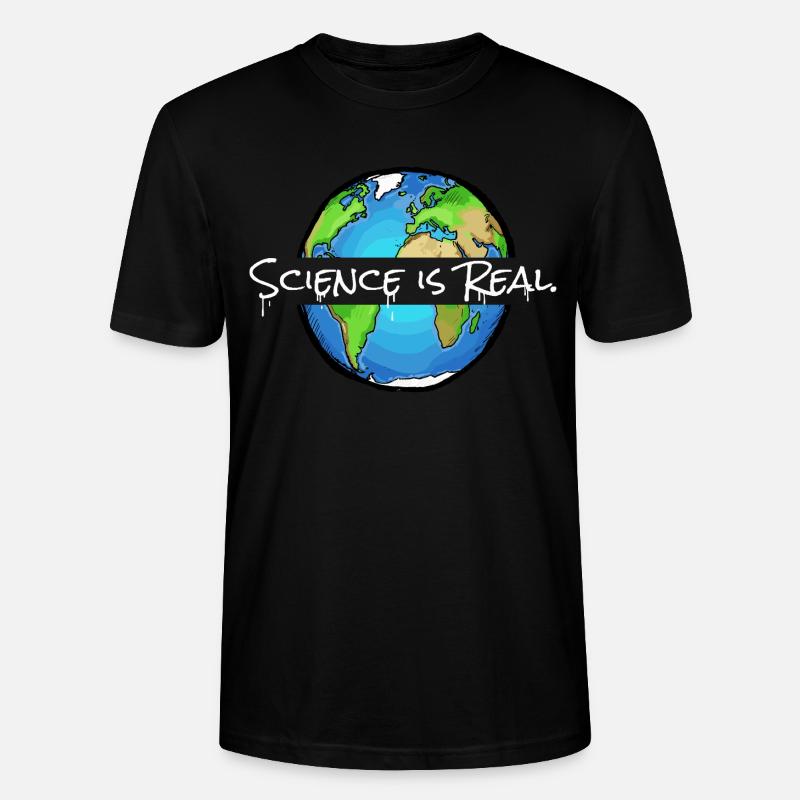 La science est réelle | Globe - T-shirt bio CRAFTER Stanley Stella Unisexe - noir