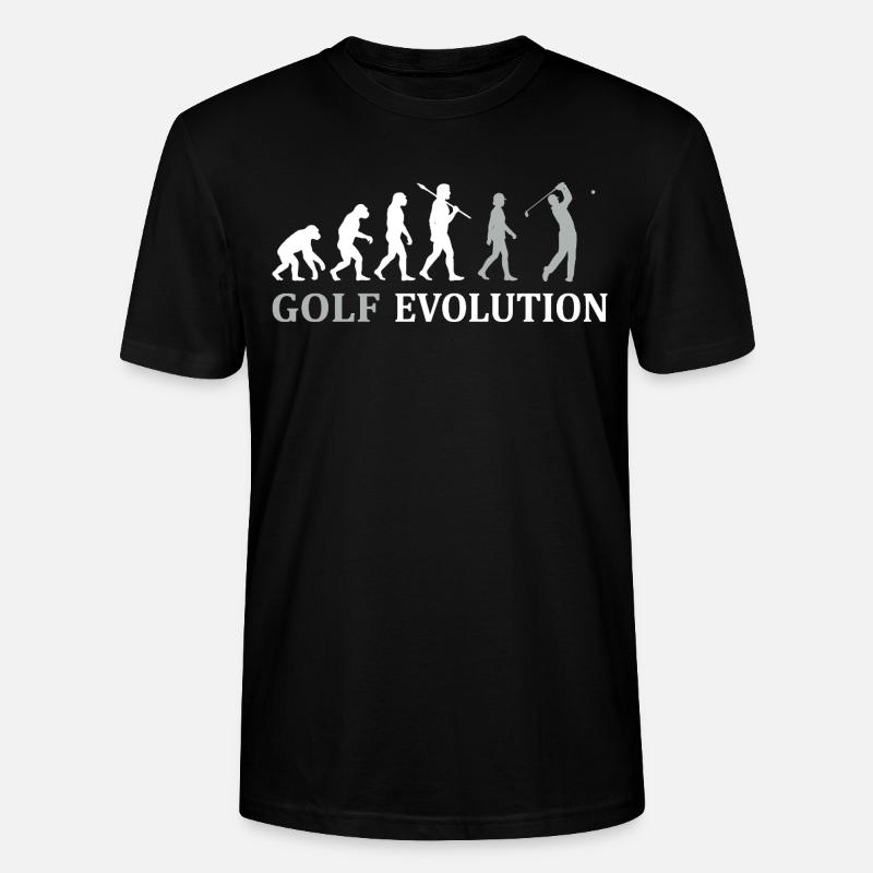 Golf Evolution – Das perfekte Golfer Geschenk - Stanley/Stella Unisex Bio-T-Shirt CRAFTER - Schwarz