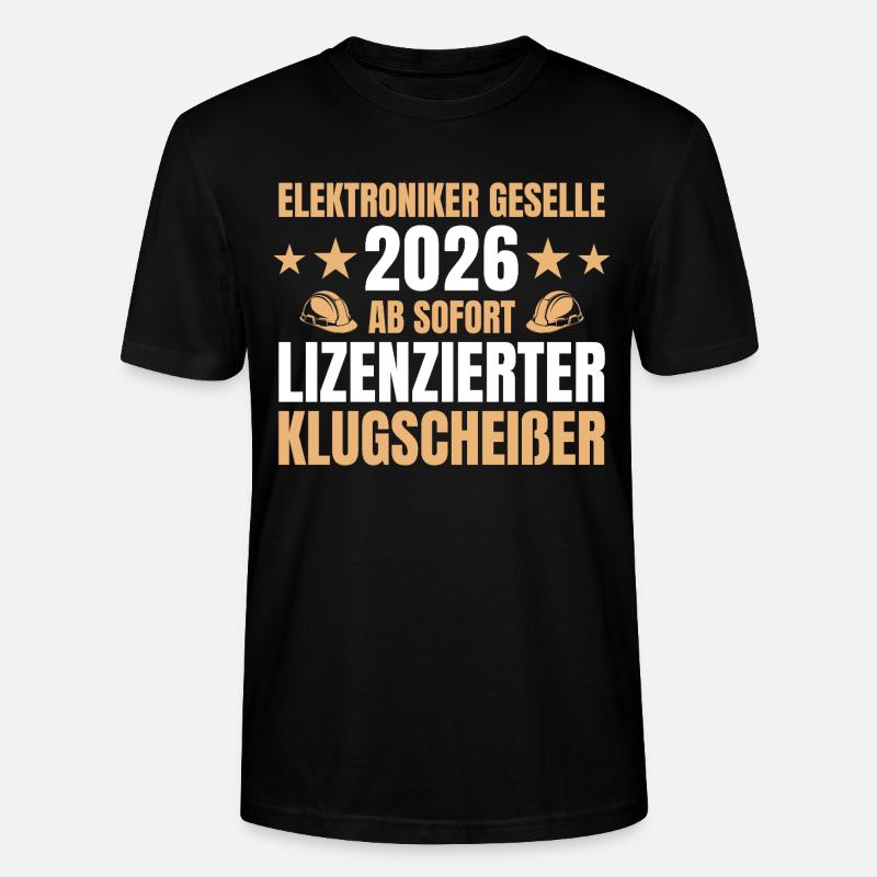 Electronics Technician Journeyman 2026 Completed Training - Stanley/Stella CRAFTER Unisex Organic T-Shirt - black