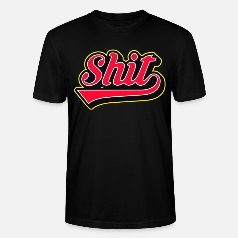 Shit Word Script Logo - Stanley/Stella Unisex Bio-T-Shirt CRAFTER - Schwarz