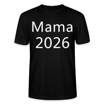 Maman 2026 - T-shirt bio CRAFTER Stanley Stella Unisexe - noir - Devant - Alina (178cm) & Michal (187cm)
