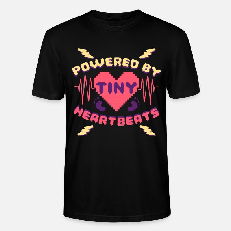 NICU Krankenschwester Powered By Tiny Heartbeats - Stanley/Stella Unisex Bio-T-Shirt CRAFTER - Schwarz