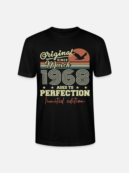 Birthday March 1968 - Stanley/Stella CRAFTER Unisex Organic T-Shirt - black