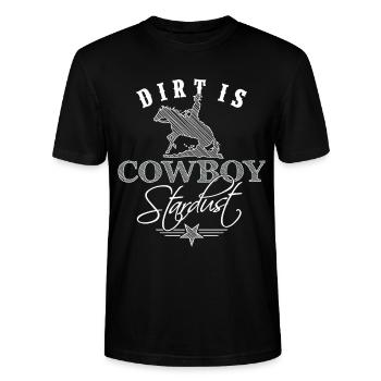 La terre, c’est la montée western à la Cowboy Stardust - T-shirt bio CRAFTER Stanley Stella Unisexe - noir - Devant - Alina (178cm) & Michal (187cm)