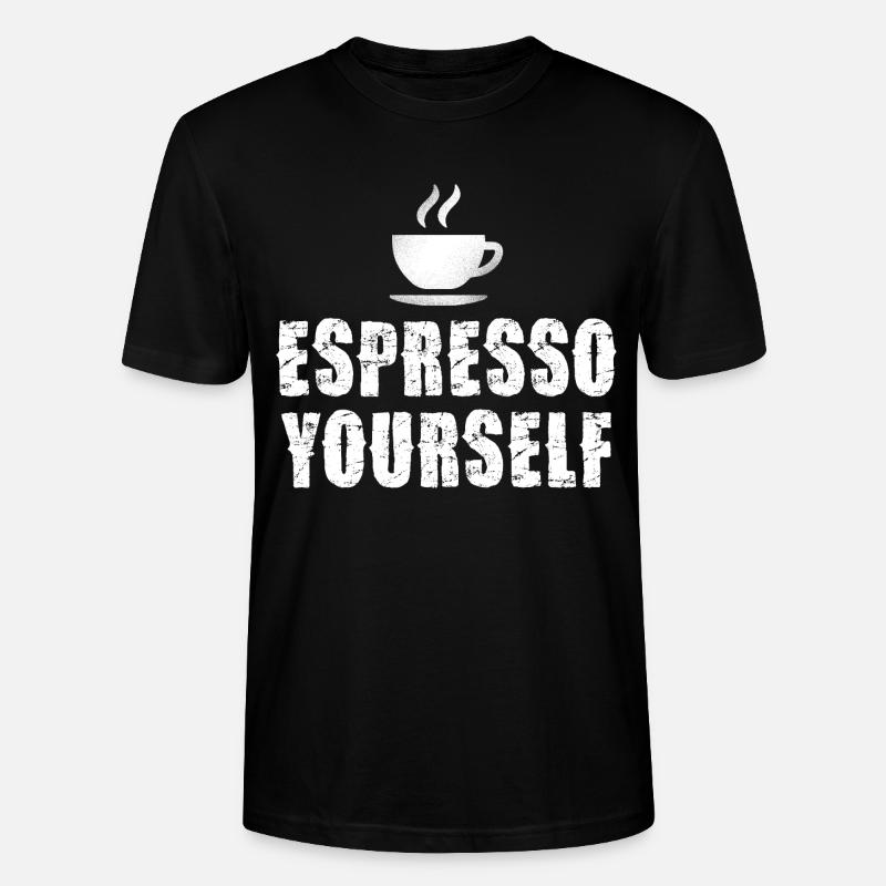 Espresso Yourself Typographic Cup - Stanley/Stella Unisex Bio-T-Shirt CRAFTER - Schwarz