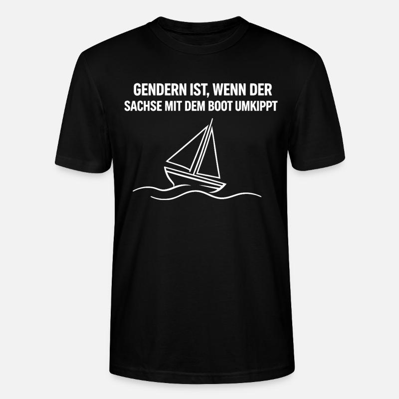 Gendern Sachse Boot - Stanley/Stella Unisex Bio-T-Shirt CRAFTER - Schwarz