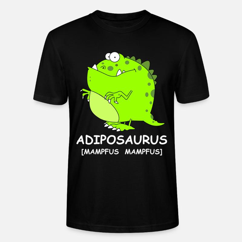 Adiposaursus Dino-Comic - Stanley/Stella Unisex Bio-T-Shirt CRAFTER - Schwarz