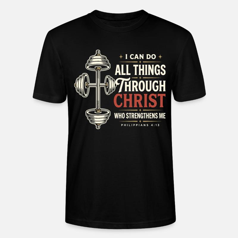 Puissance chrétienne Philippiens 4:13 - T-shirt bio CRAFTER Stanley Stella Unisexe - noir