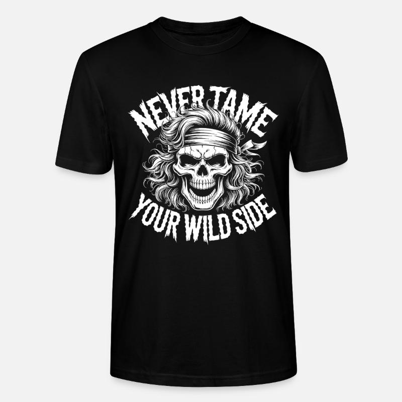 Wilde Seite Schädel-Design - Stanley/Stella Unisex Bio-T-Shirt CRAFTER - Schwarz