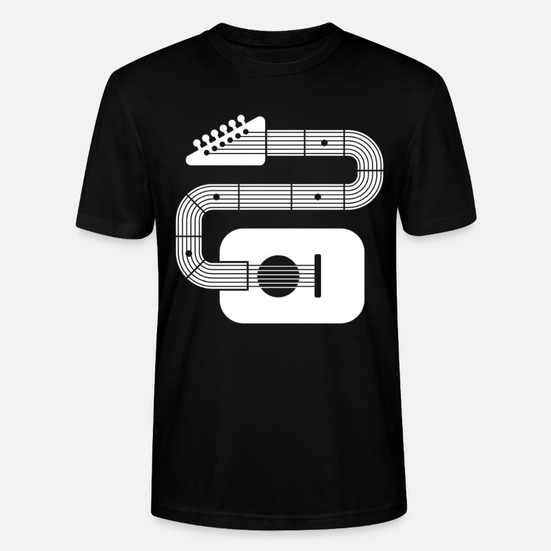 Guitare à forme abstraite - T-shirt bio CRAFTER Stanley Stella Unisexe - noir