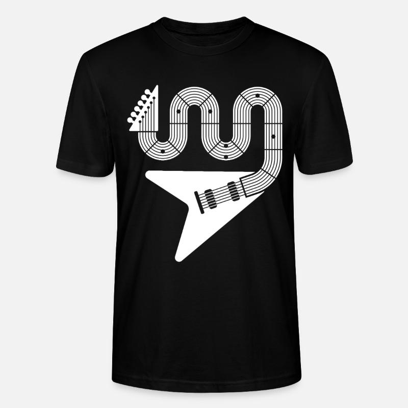 Abstrakte E-Gitarre - Stanley/Stella Unisex Bio-T-Shirt CRAFTER - Schwarz