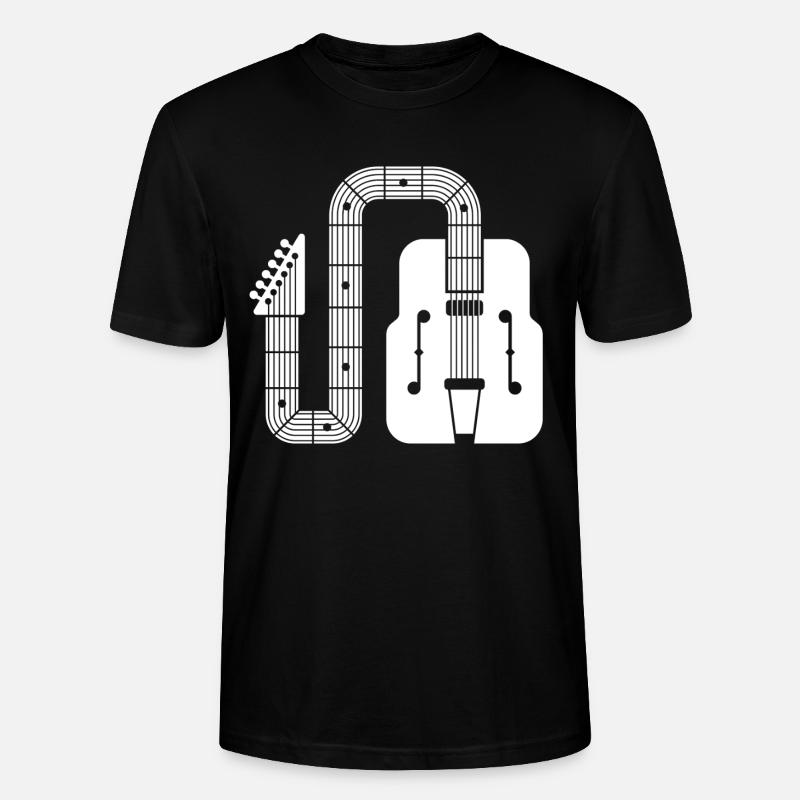 Abstract Shape Retro-Gitarre - Stanley/Stella Unisex Bio-T-Shirt CRAFTER - Schwarz
