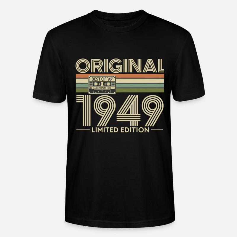 Original 1949 Limited Edition Retro - Stanley/Stella Unisex Bio-T-Shirt CRAFTER - Schwarz
