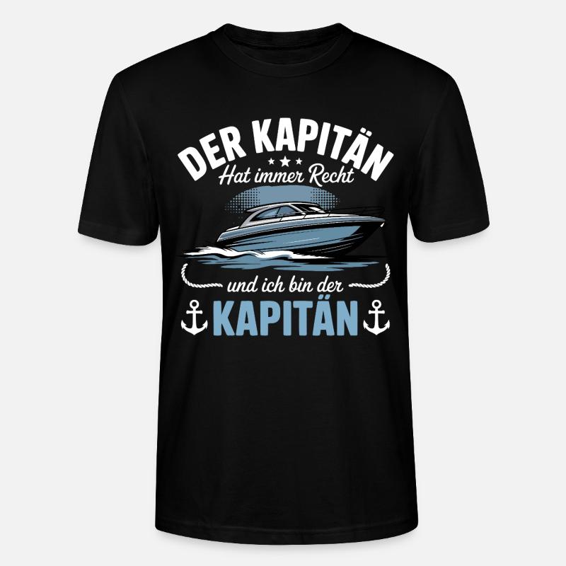 Kapitän Boot Bootsführerschein - Stanley/Stella Unisex Bio-T-Shirt CRAFTER - Schwarz